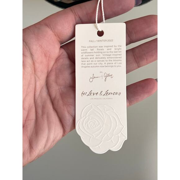 For Love and Lemons Clara Floral High Neck Underwire Bra Black Women's 38D NWT - Picture 8 of 11